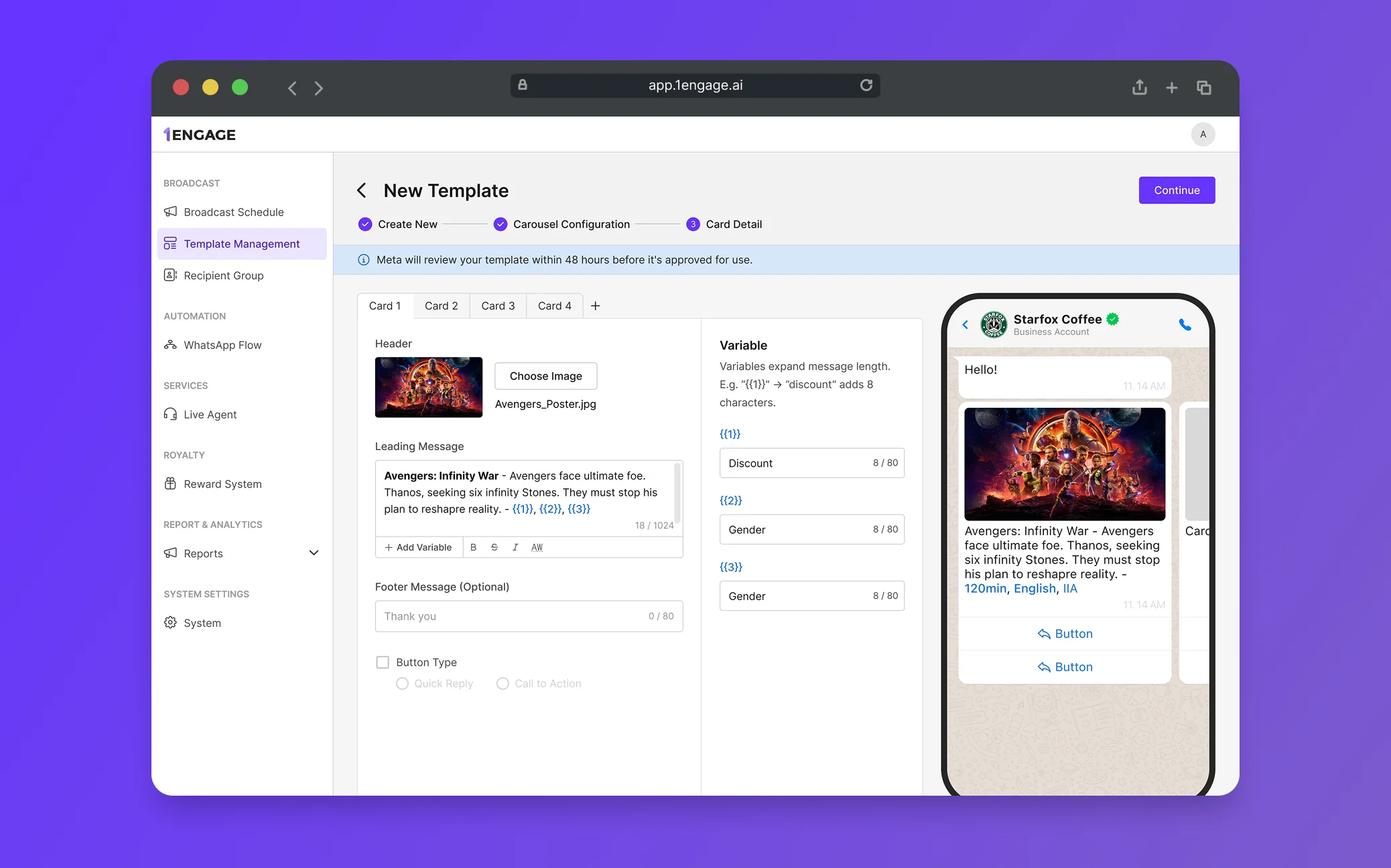 1Engage Platform screenshot