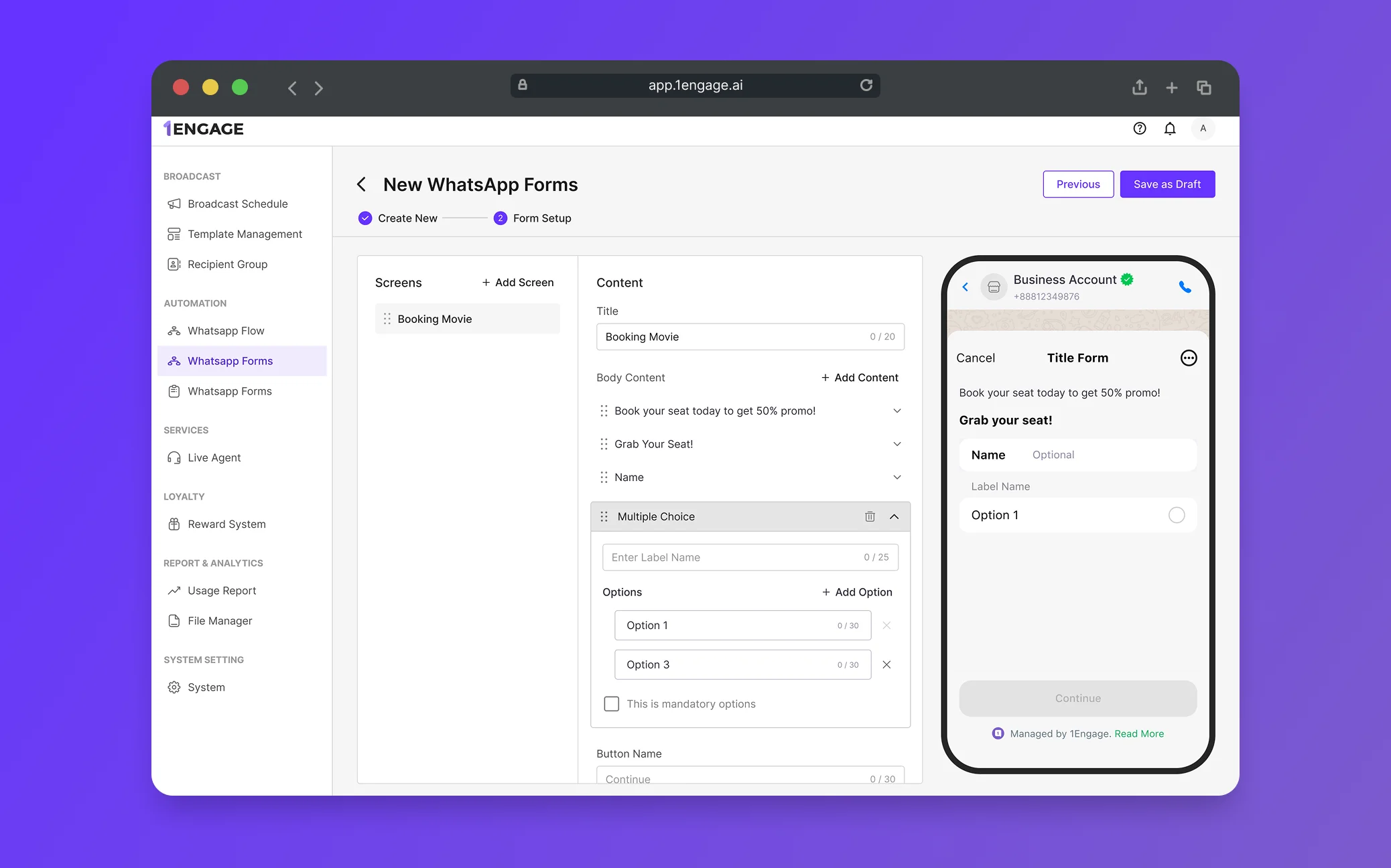 1Engage Platform screenshot