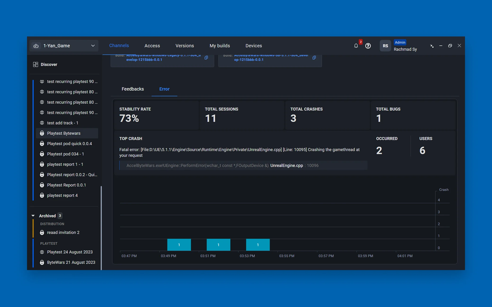 AccelByte Development Toolkit screenshot